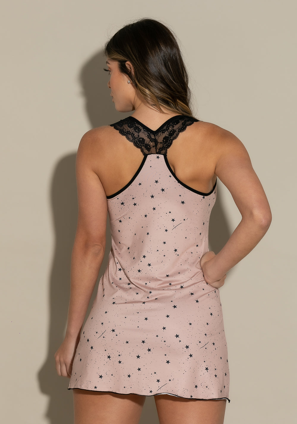 Camisola Sem Bojo Intimate Céu Estrelado Rose Dlk
