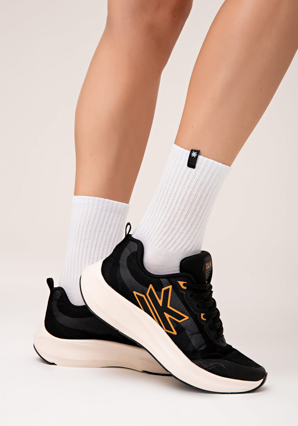 Meia Cano Médio Feminina Branco Lush Dlk