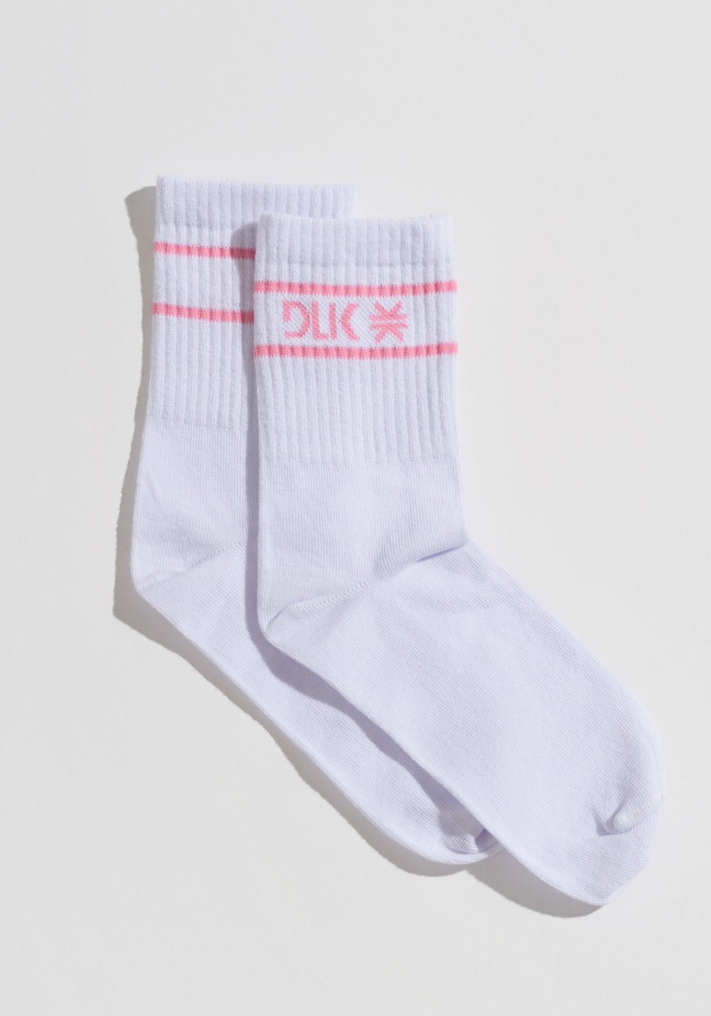 Meia Feminina Cano Médio Soul Dlk Branco Com Rosa