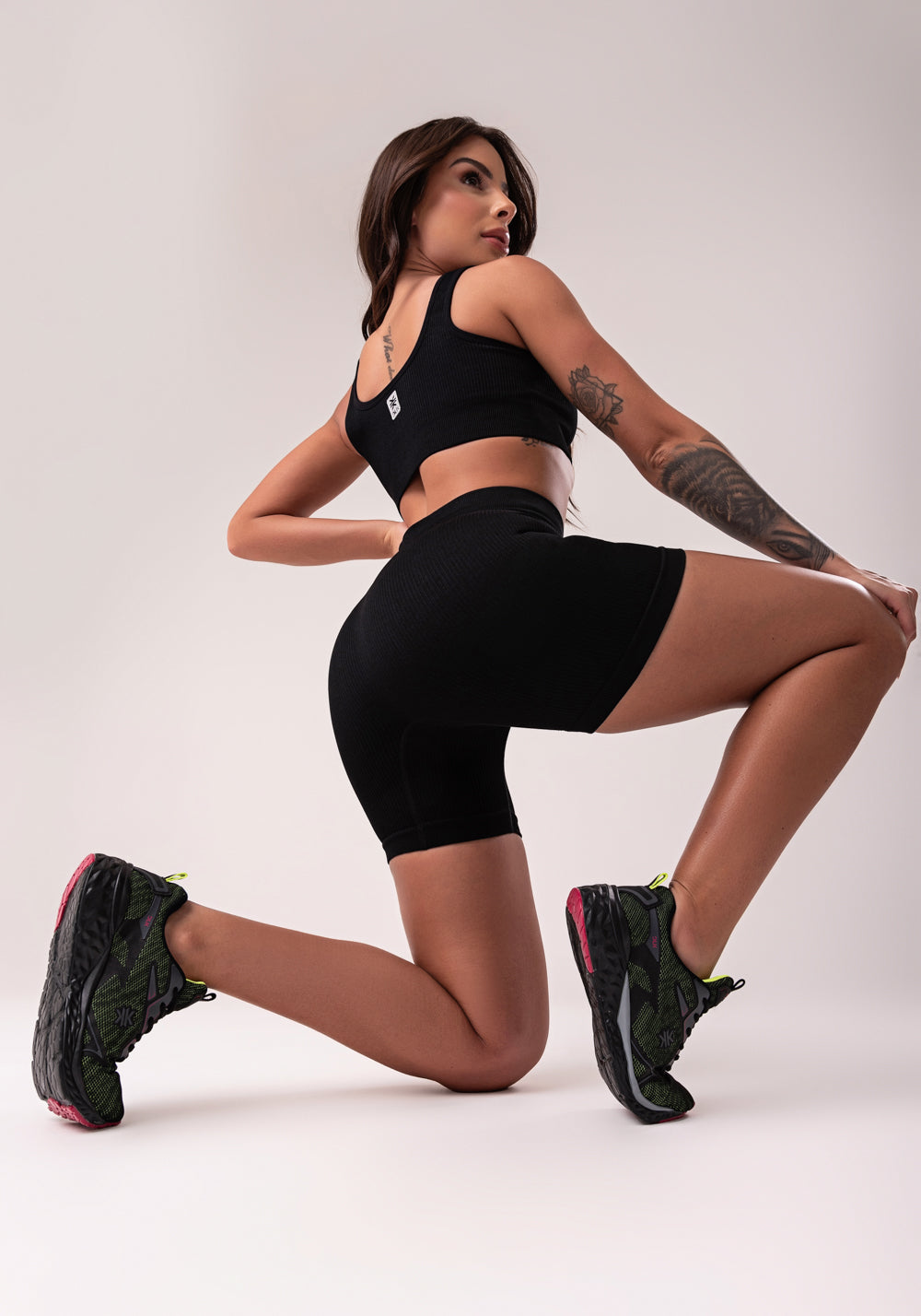Tênis Esportivo Feminino Preto Dlk