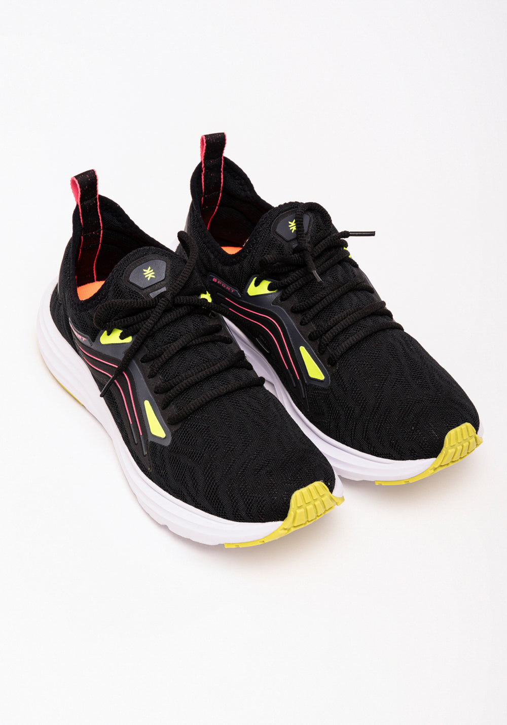 Tênis Esportivo Feminino Preto Com Branco Dlk
