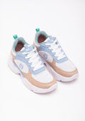 Tênis Chunky Feminino Bege Com Azul Dlk