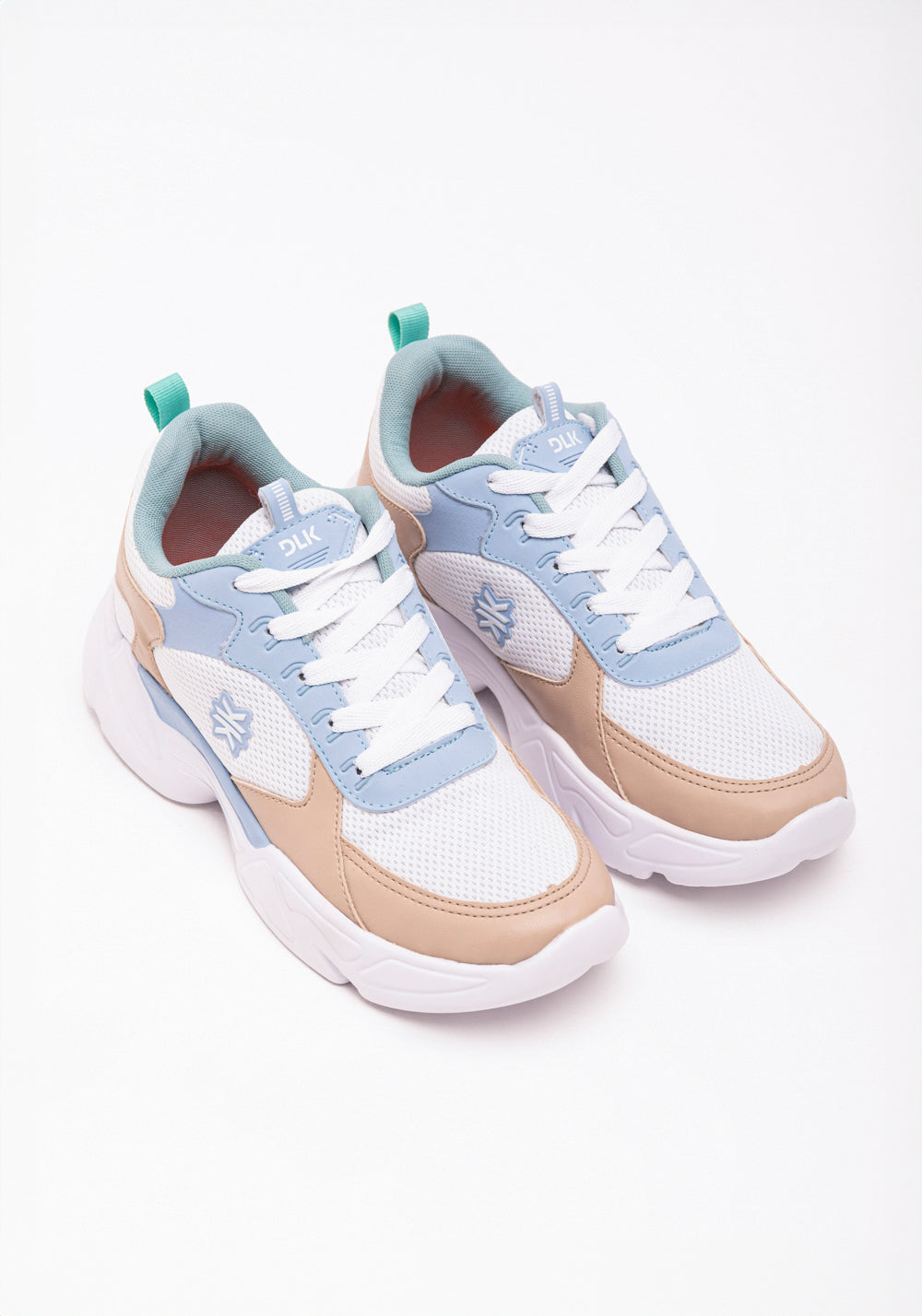 Tênis Chunky Feminino Bege Com Azul Dlk