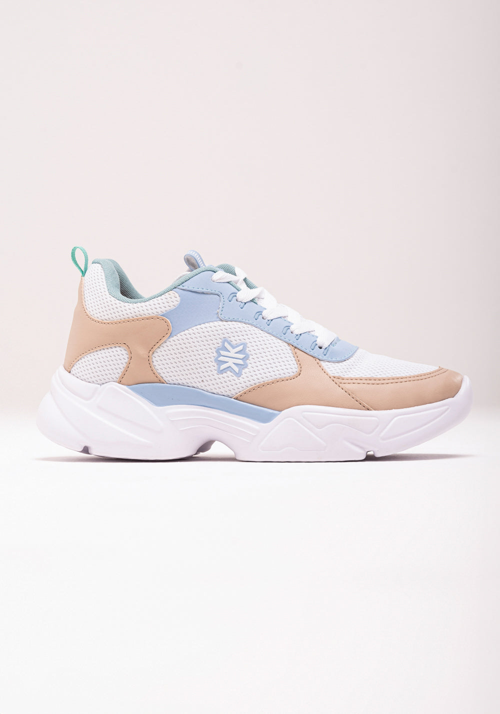 Tênis Chunky Feminino Bege Com Azul Dlk