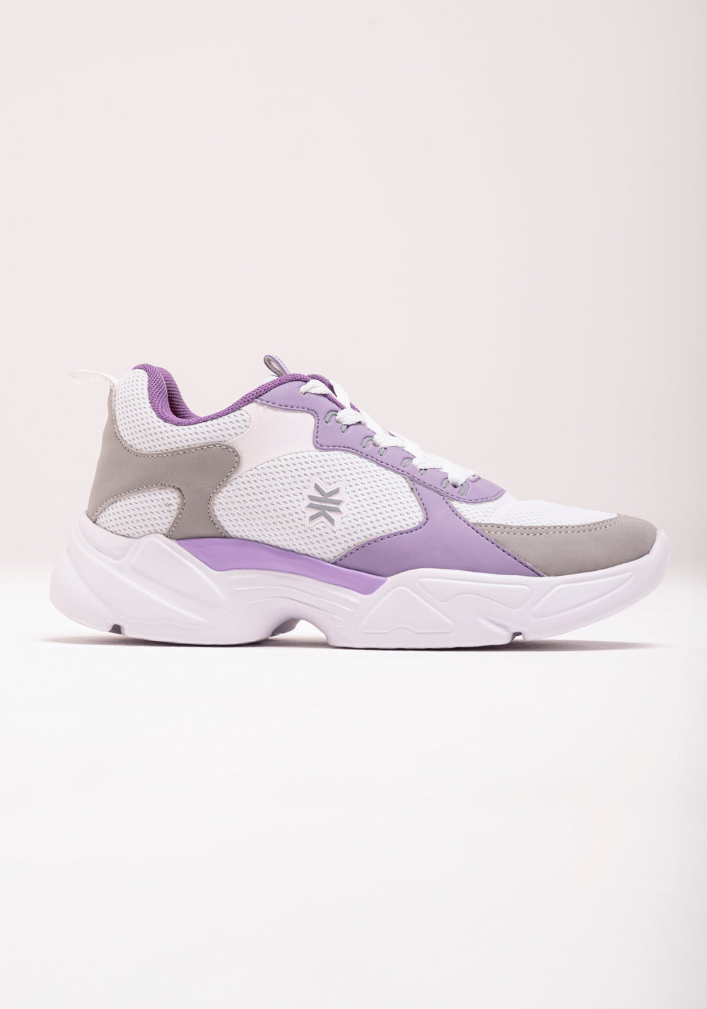 Tênis Chunky Feminino Cinza Com Lilás Dlk