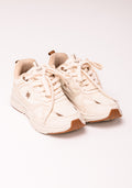 Tênis Esportivo Chunky Feminino Off White E Caramelo Dlk