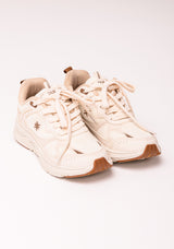 Tênis Esportivo Chunky Feminino Off White E Caramelo Dlk