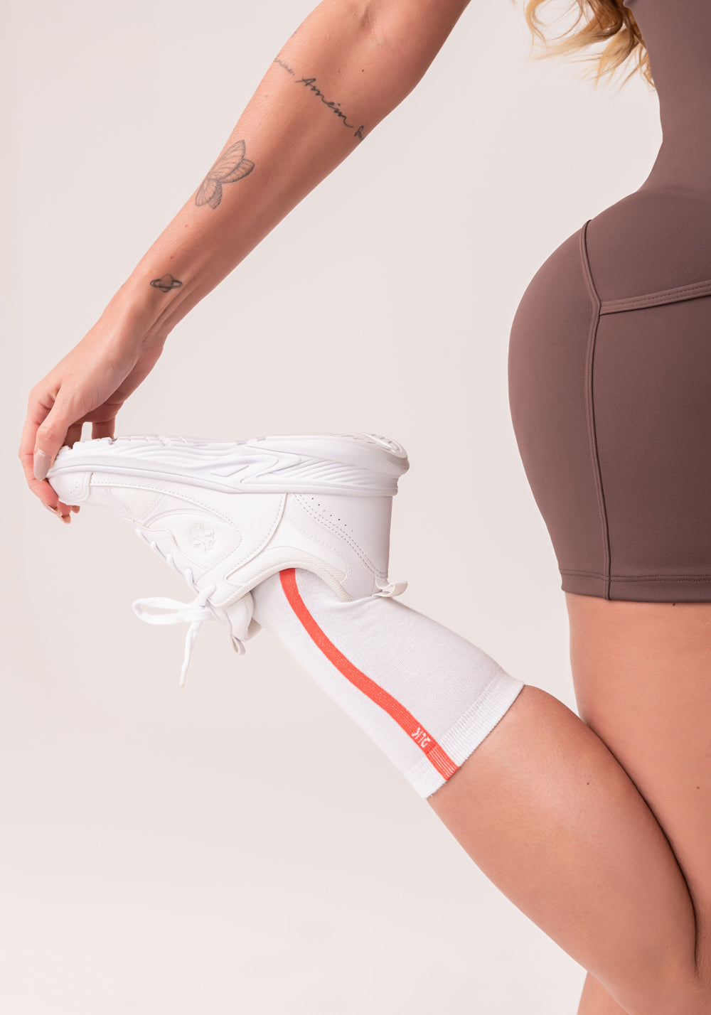Tênis Esportivo Chunky Feminino Branco Dlk