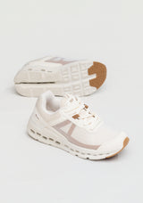 Tênis Esportivo Feminino com Detalhe No Solado Dlk Off White e Caramelo