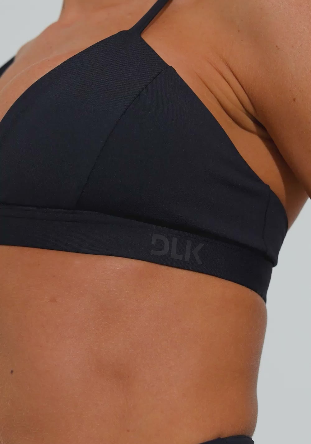 Top Fitness Feminino Triângulo Com Alças Reguláveis Soul Dlk Preto