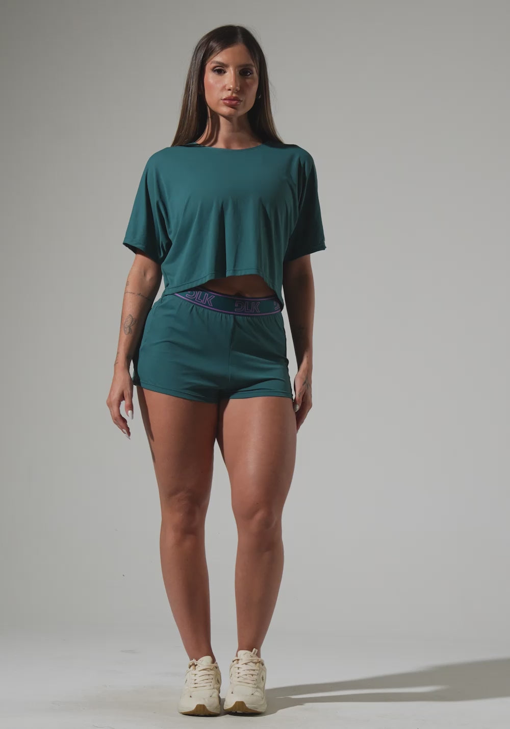 Cropped Feminino Com Elástico Nas Costas Activity Dlk Verde
