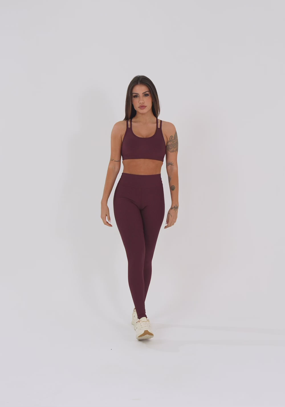 Legging Fitness Feminina Vinho Aura Dlk