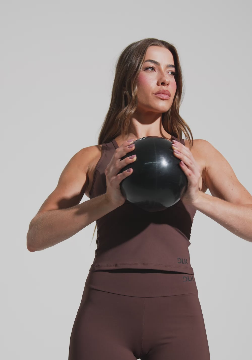 Top Alongado Fitness Feminino Soul Dlk Marrom
