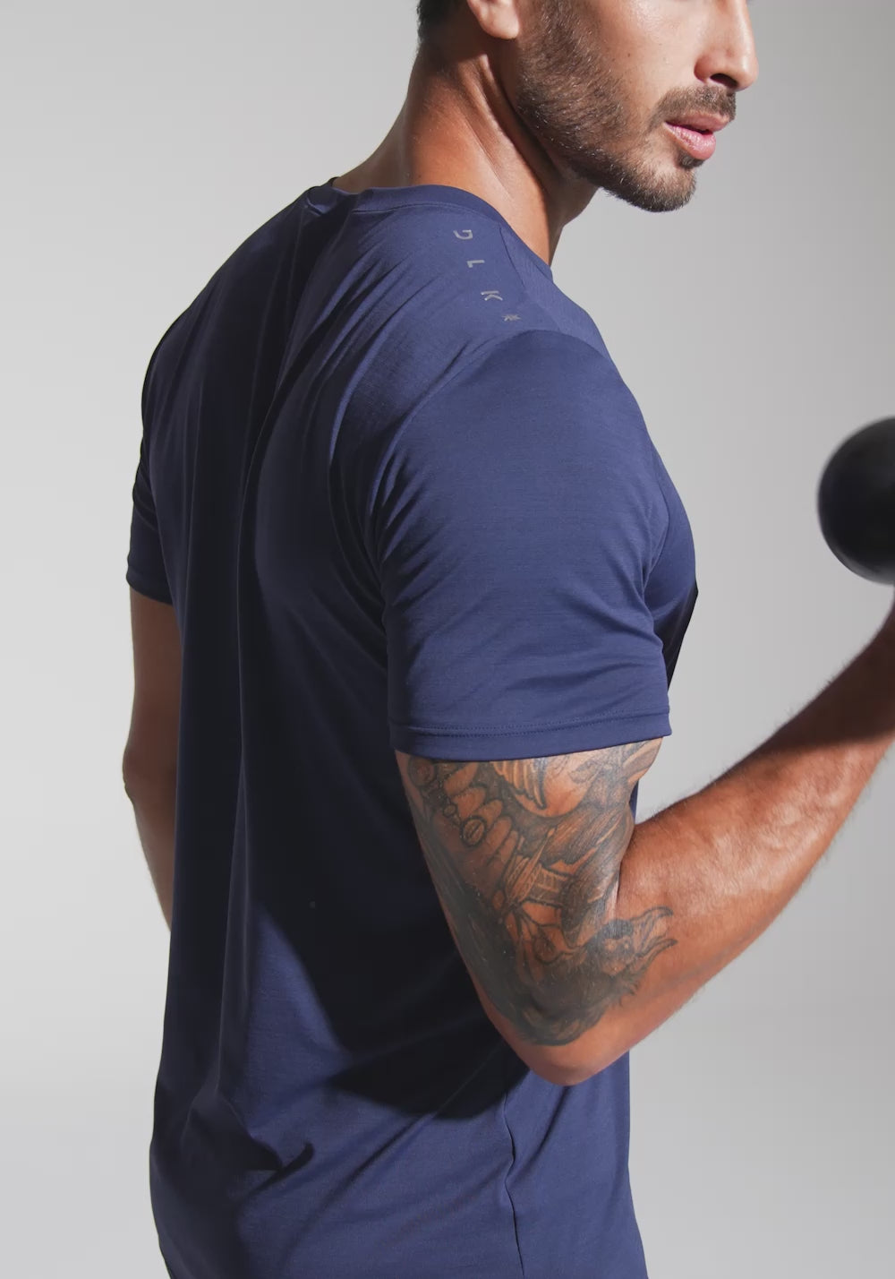 Camiseta Fitness Masculina Mescla Dlk Azul Marinho