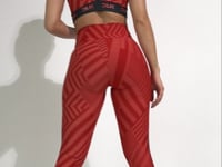 Calça Legging Technology Com Estampa E Silk Laranja