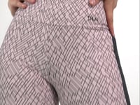 Calça Legging Technology Nude Com Detalhe Lateral Preto