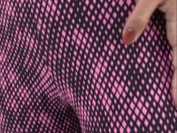Calça Legging Technology Preta Estampa Pixel Rosa