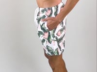 Short For Men Com Bolso E Cadarço Estampa Floresta Tropical Dlk