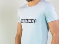 Camiseta Manga Curta For Men Slim Unbreakable Azul Acinzentado Dlk