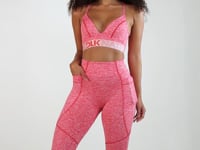 Calça Legging Nation Bolso Lateral Vermelho Dlk