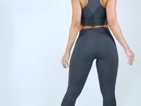 Calça Legging Nation Com Elástico Lateral Grafite Dlk
