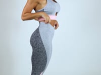 Calça Legging Nation Com Recortes Na Lateral Rosa Dlk