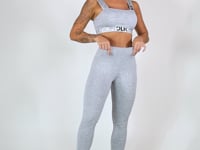 Calça Legging Nation Com Elástico No Pezinho Cinza