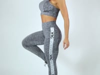 Calça Legging Nation Com Elástico Na Lateral Mescla Dlk