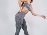 Calça Legging Nation Com Cortes Mescla Dlk