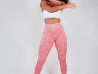 Calça Legging Nation Bolso Lateral Coral Dlk