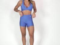 Top Equilibrium Azul com Bojo Modelo Nadador Dlk