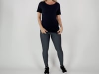 Blusa Equilibrium Preta com Gola Fechada Dlk