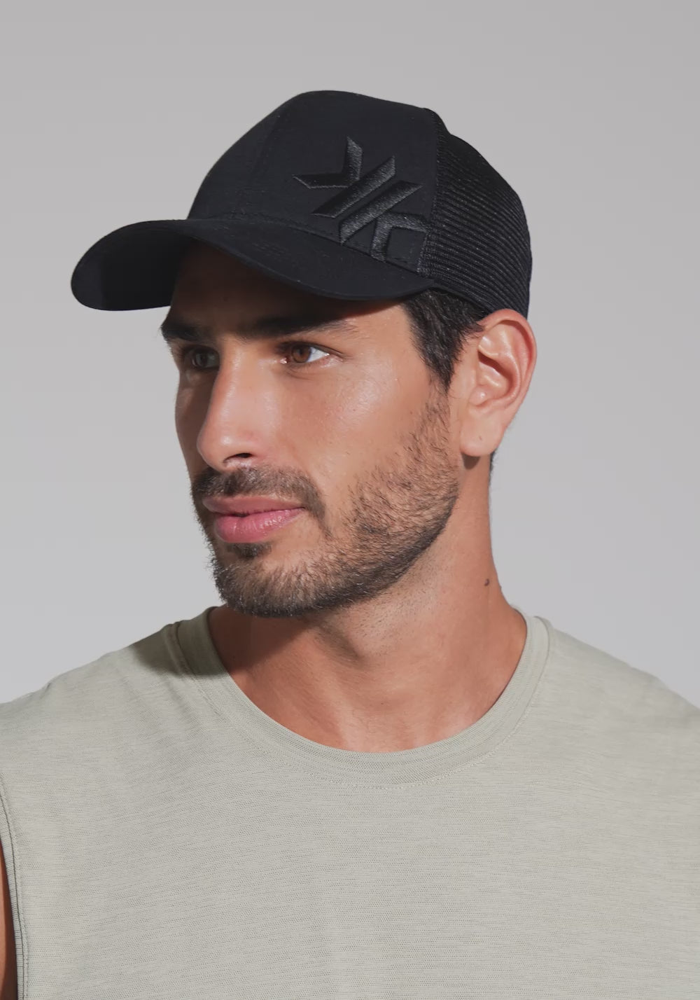 Boné Masculino com Tela Preto Dlk