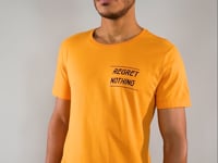 Camiseta Manga Curta For Men Slim Laranja Com Silk Dlk