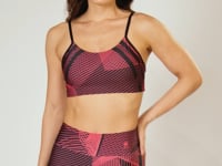 Top Fitness Feminino Com Bojo New Printed Estampado Gradil Pink Dlk