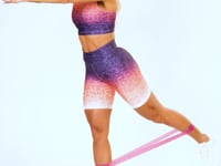 Bermuda Fitness Feminina New Printed Estampada Degradê Frases Roxo Dlk