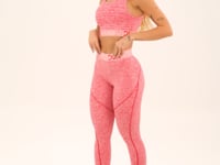 Calça Legging Nation Com Elástico No Cós Vermelho Dlk