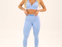 Calça Legging Nation Com Elástico No Cós Azul Dlk