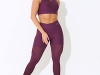 Top Fitness Feminino Malbec Com Recortes Em Tela E Detalhe Vazado Intense Dlk