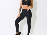 Top Fitness Feminino Preto Com Alças Cruzadas Nas Costas Intense Dlk