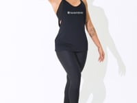 Camiseta Fitness Feminina Viscolycra Preto com Silk Intense Dlk