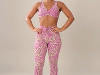 Legging Fitness Feminina Euphoria Com Franzido E Amarração Estampa Spot Green Dlk