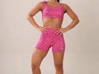Short Fitness Feminino Euphoria Com Detalhe Vazado Spot Pink Dlk