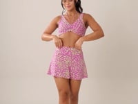 Short Saia Fitness Feminino Euphoria Estampa Spot Green Dlk
