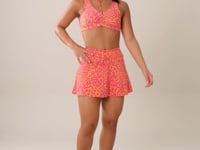 Short Saia Fitness Feminino Euphoria Estampa Spot Orange Dlk