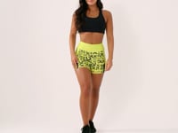 Short Fitness Feminino Estampado Frases Stripes Lima Printed Dlk