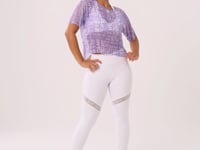 Blusa De Tule Feminina Estampada Frases Lilás Printed Dlk