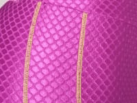 Legging Fitness Feminina Roxo Texturizada com Pesponto Elegance Dlk