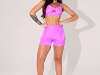 Top Fitness Feminino Lilás Texturizado Cut-out Com Recortes Elegance Dlk