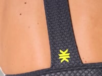 Top Fitness Feminino Cinza Texturizado Com Pesponto Elegance Dlk